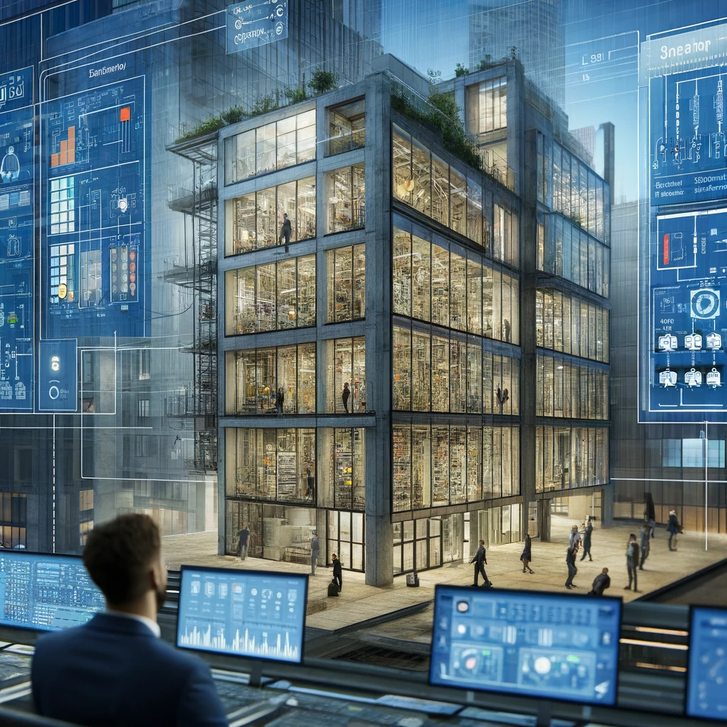 Image showcasing the role of electrical systems in building durability, focusing on advanced wiring, load balancing, and sustainability.